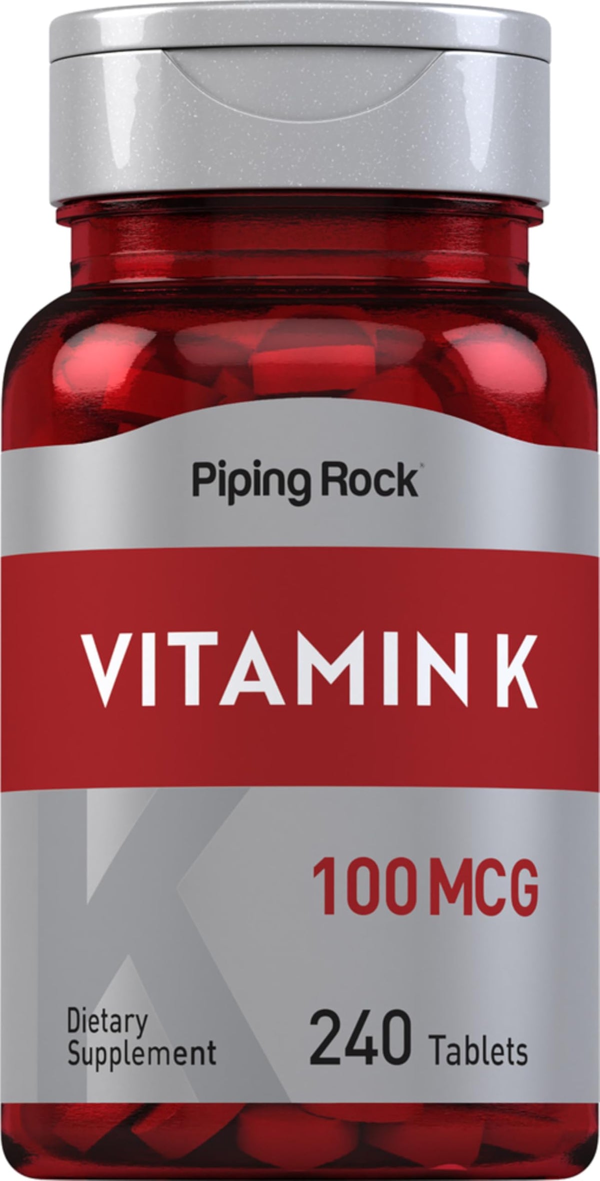 Piping Rock Vitamine K1 100 mcg 240 comprimés vue avant