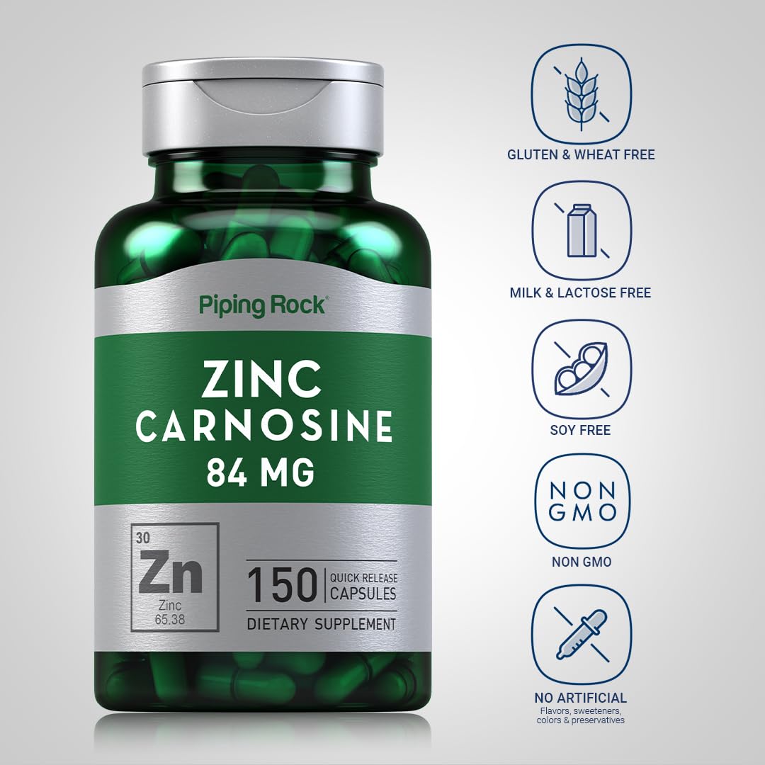Piping Rock Zinc Carnosine 150 capsules emballage