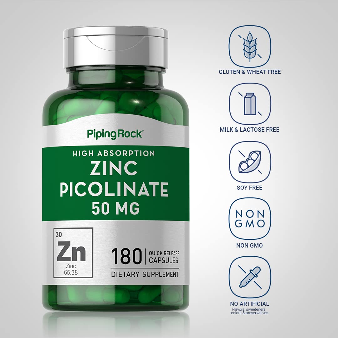 Piping Rock Zinc Picolinate gélules à libération rapide