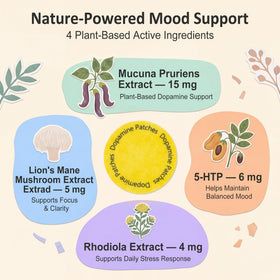 Pizvk Patch de Dopamine Extra Fort avec un patch appliqué sur la peau