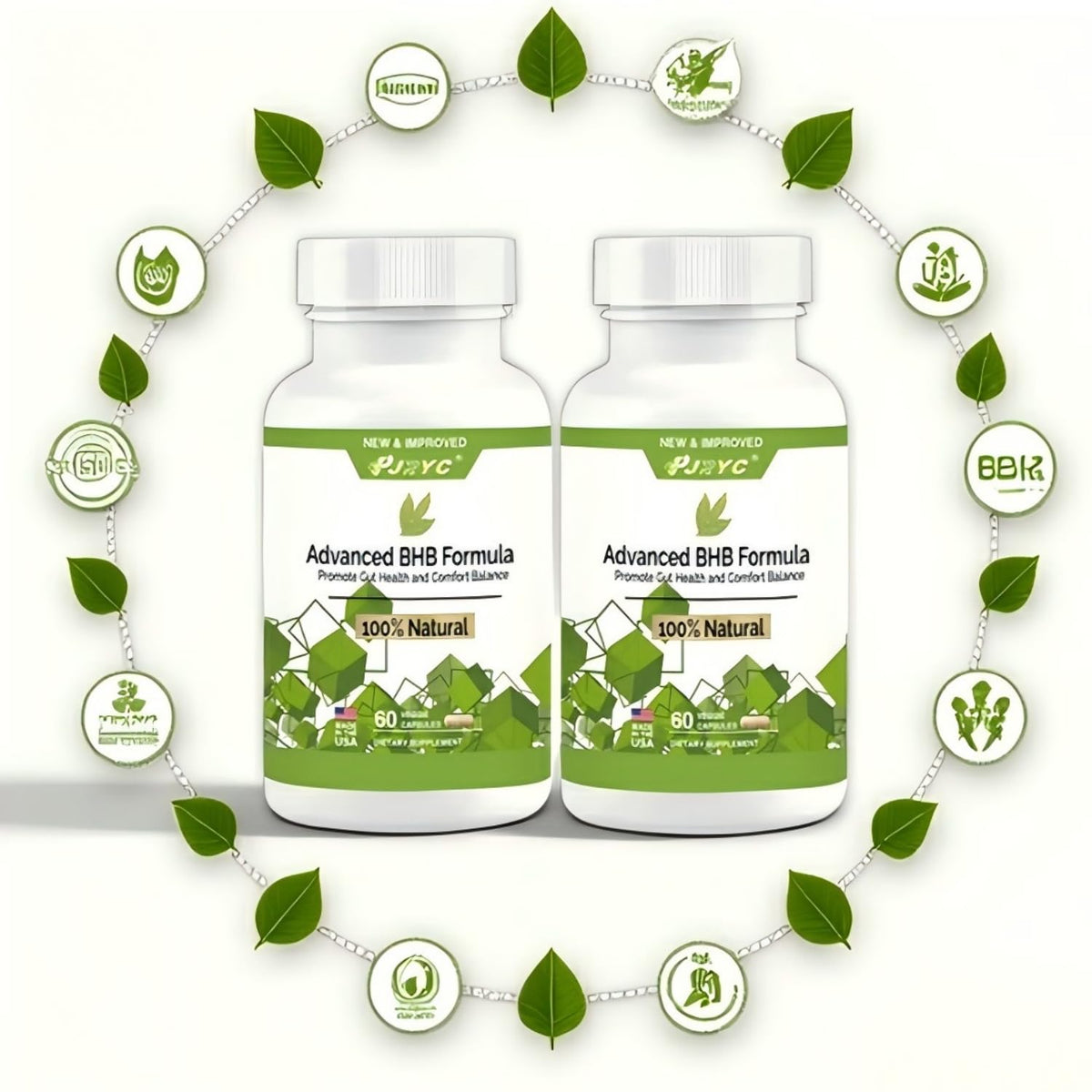 PJRYC Complément Alimentaire BHB Avancé - capsules sur une table
