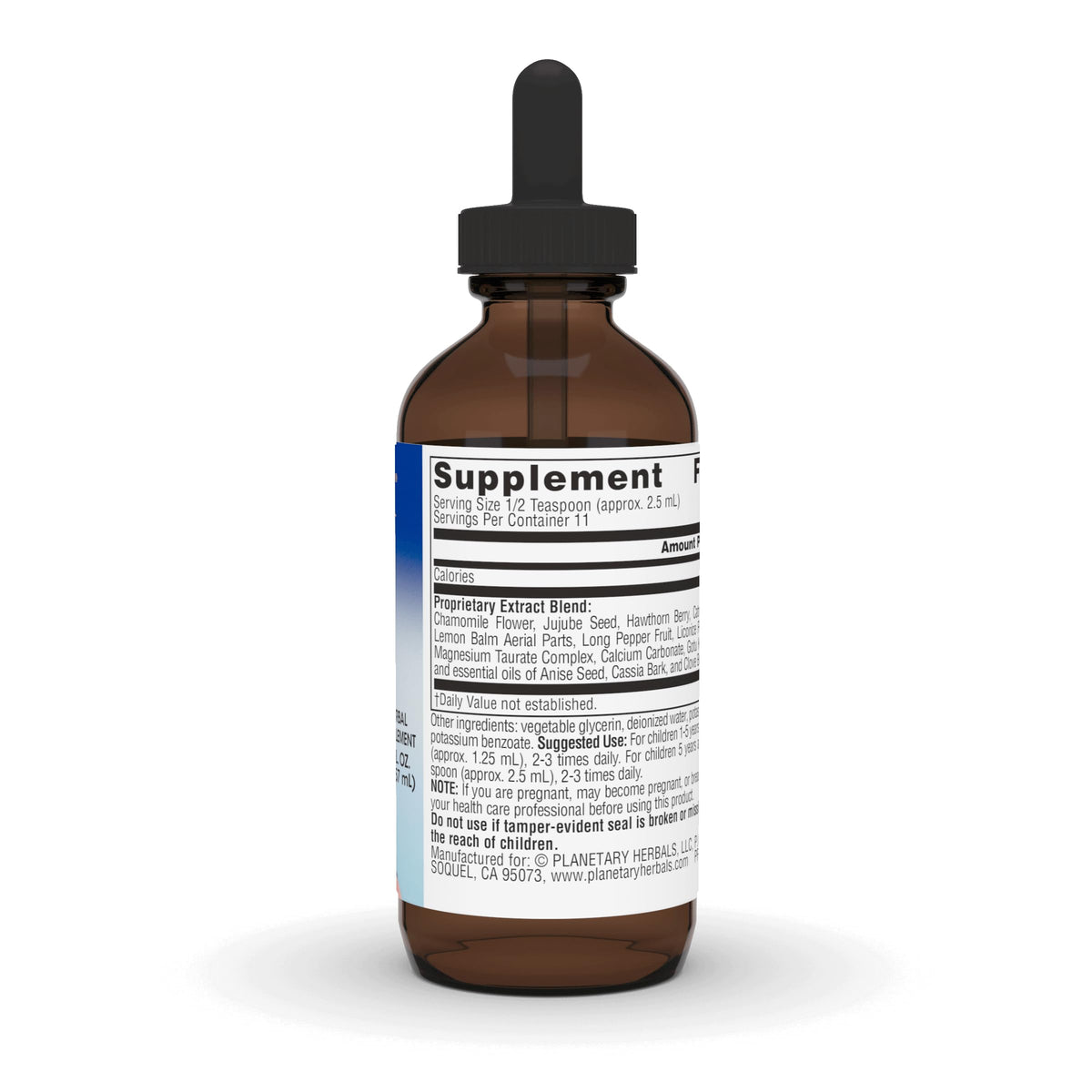 Planetary Herbals Calm Child sirop 2,5 ml prise avec cuillère