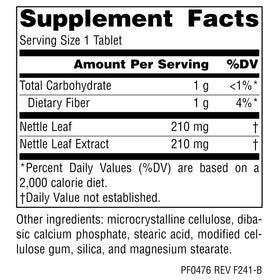Planetary Herbals Complément Alimentaire Ortie 420 mg - Comprimé en gros plan