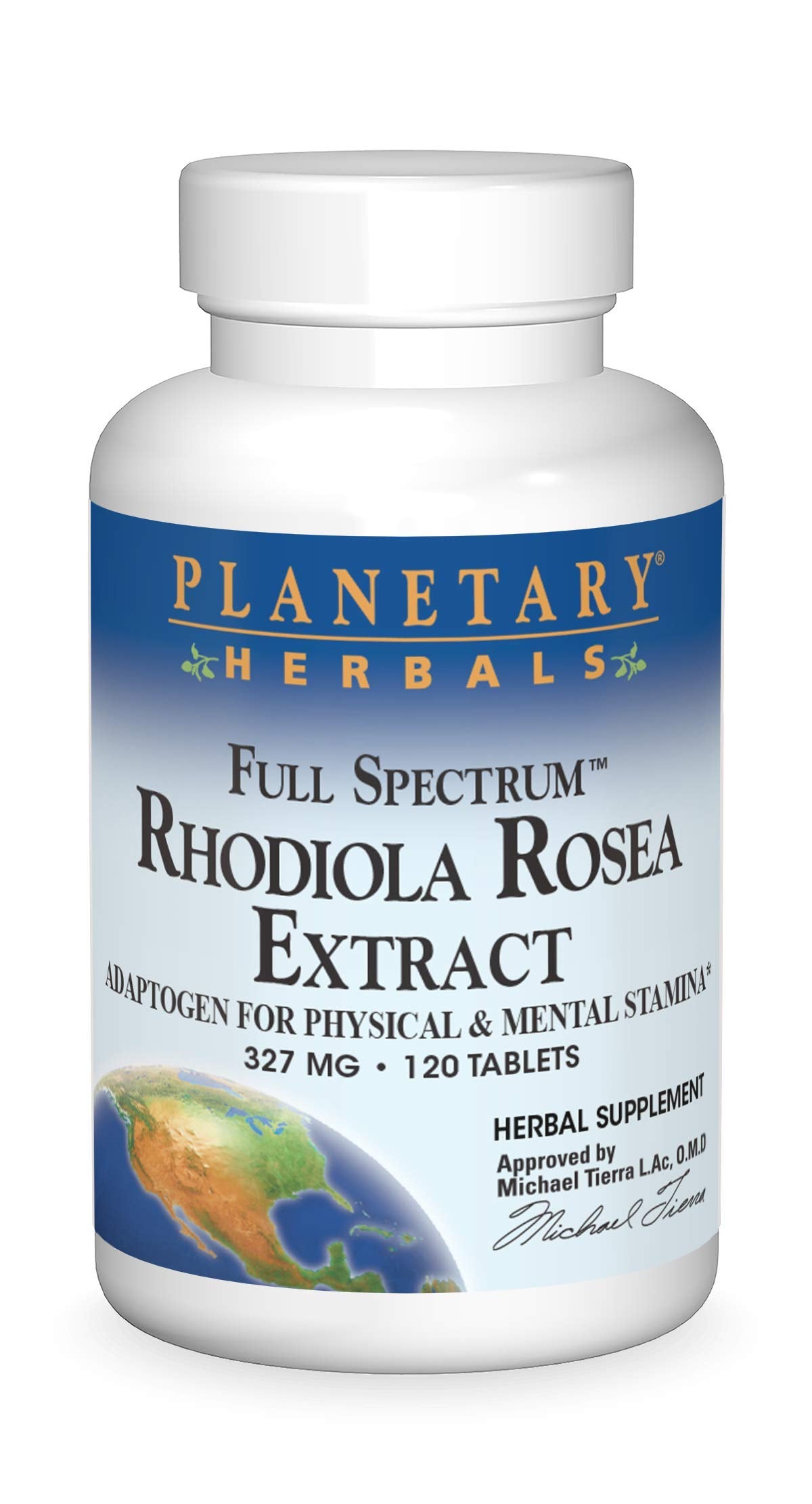 Planetary Herbals Rhodiola Rosea 327mg comprimés vue de face