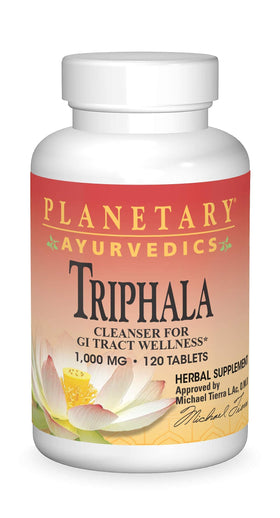 Planetary Herbals Triphala 1000mg 120 comprimés vue de face