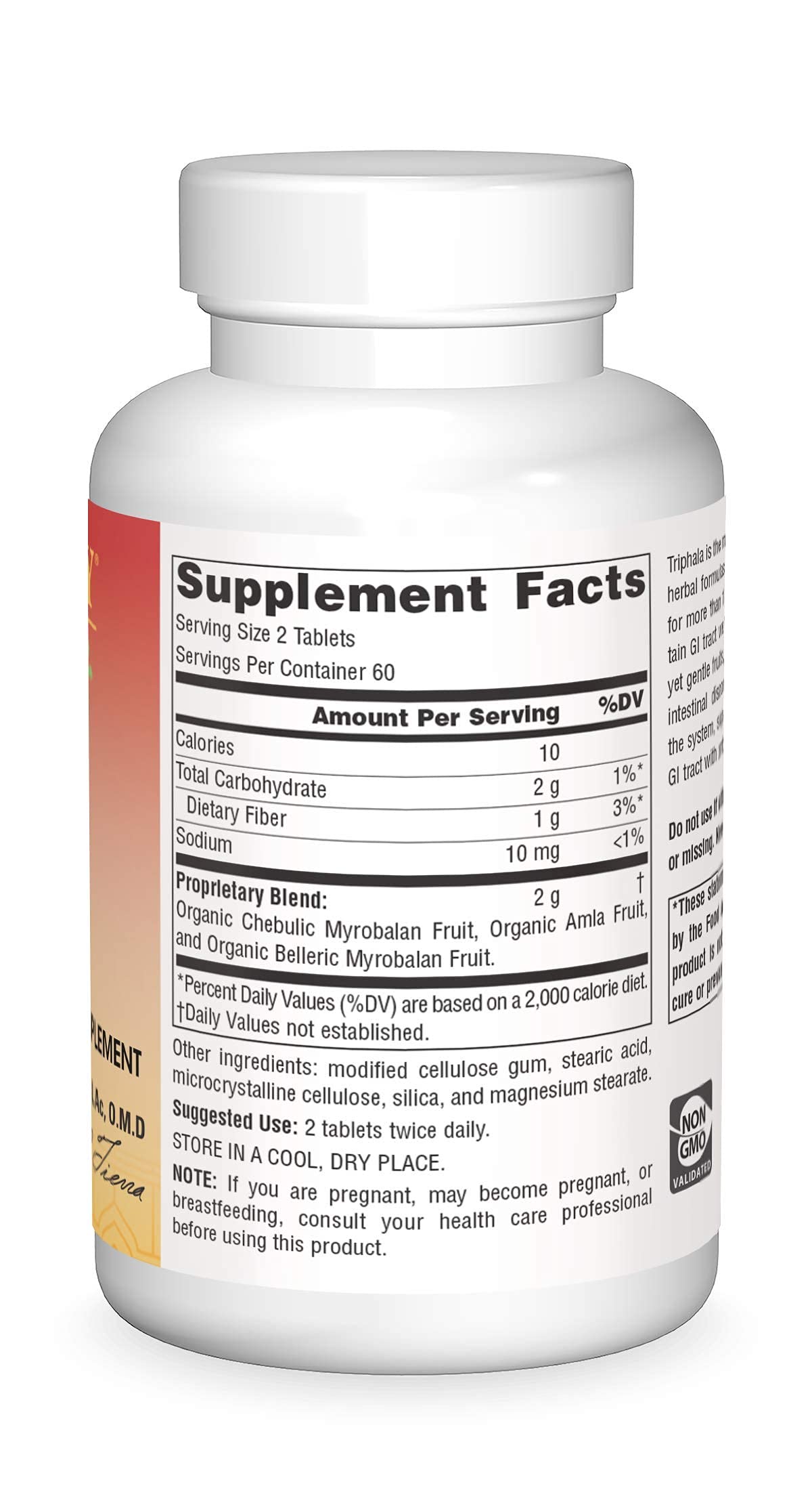 Planetary Herbals Triphala 1000mg comprimés sur fond blanc