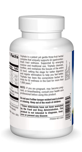 Planetary Herbals Triphala 500 mg bottle side view
