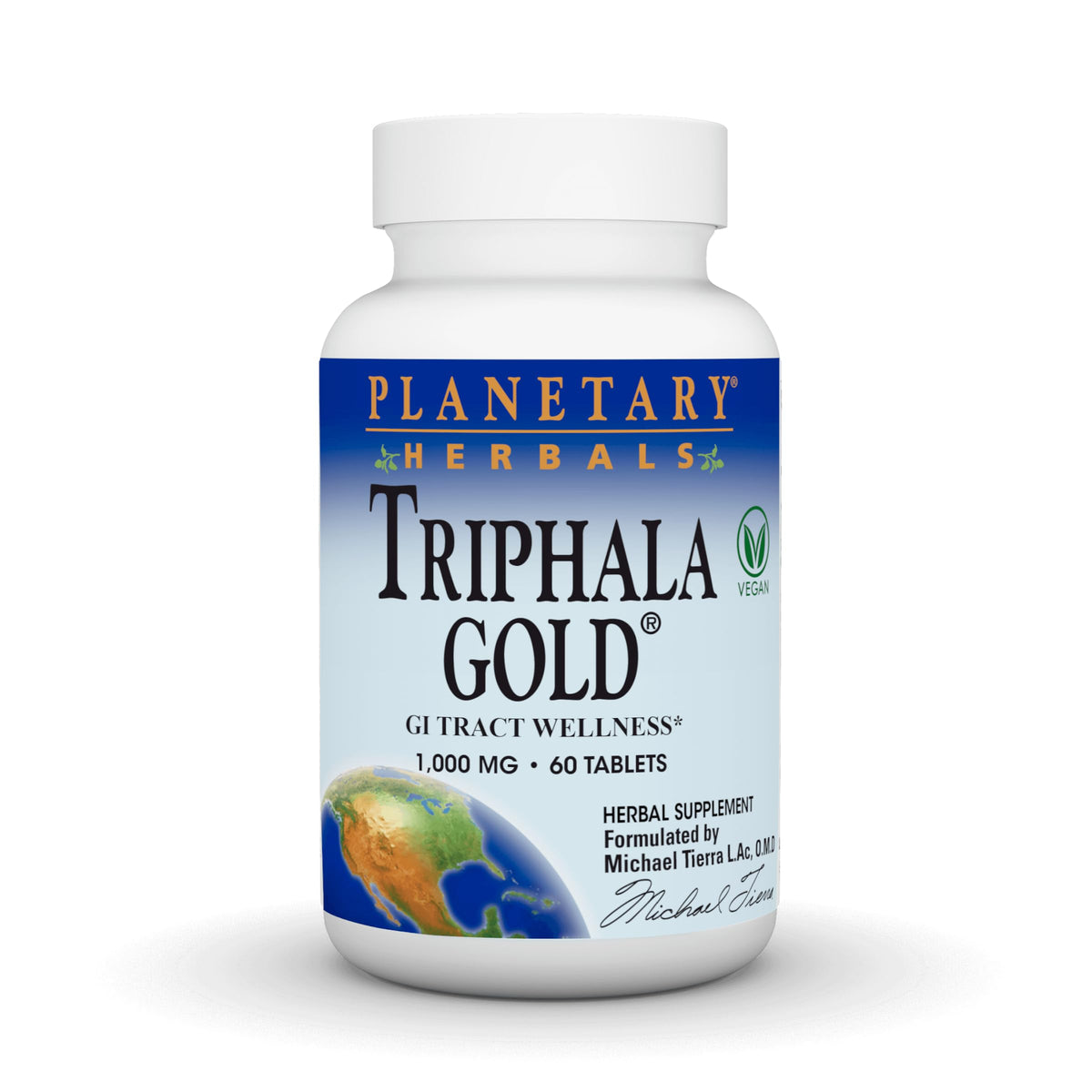 Planetary Herbals Triphala Gold 1000mg 60 comprimés vue de face