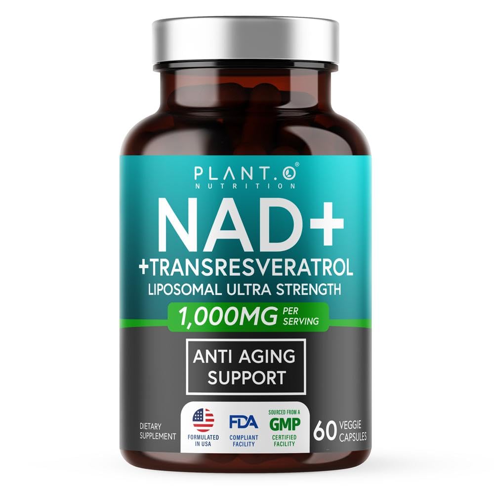PLANT.O NUTRITION Complément NAD+ 500mg avec Resvératrol vue de face