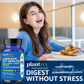 PLANTFUL RESEARCH Compléments Alimentaires 4-en-1 60 Capsules avec une main