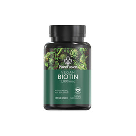 PlantFusion Biotine Végétale 5000mcg - Flacon de 120 capsules