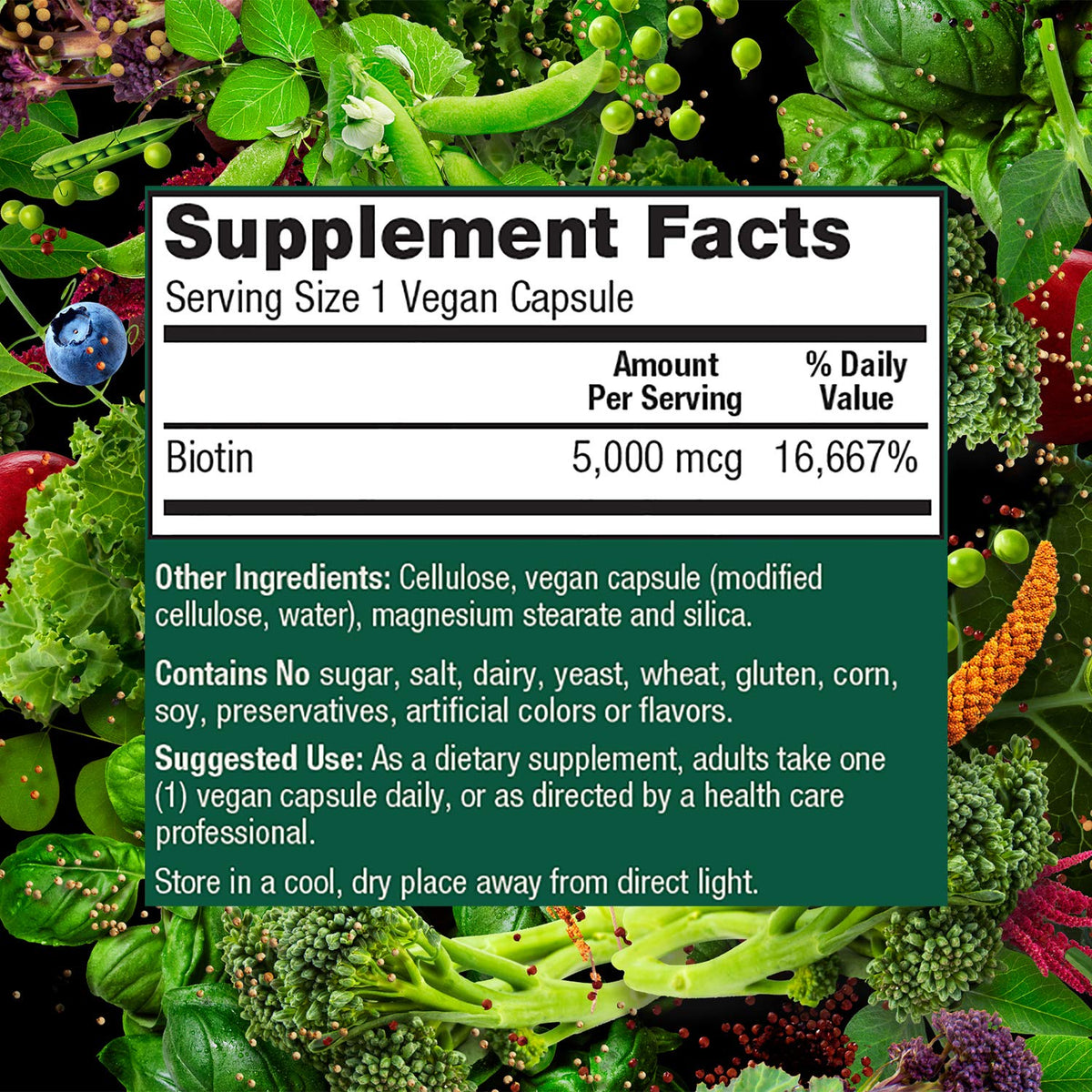 PlantFusion Biotine Végétale - Flacon ouvert avec capsules visibles