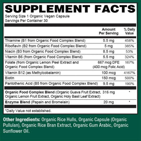 PlantFusion Complément Alimentaire Bio Complexe de Vitamines B avec guava et citron