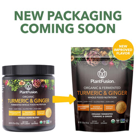 PlantFusion complément curcuma et gingembre sachet ouvert