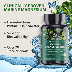 PlantFusion Complexe de Magnésium Végétal capsules ouvertes