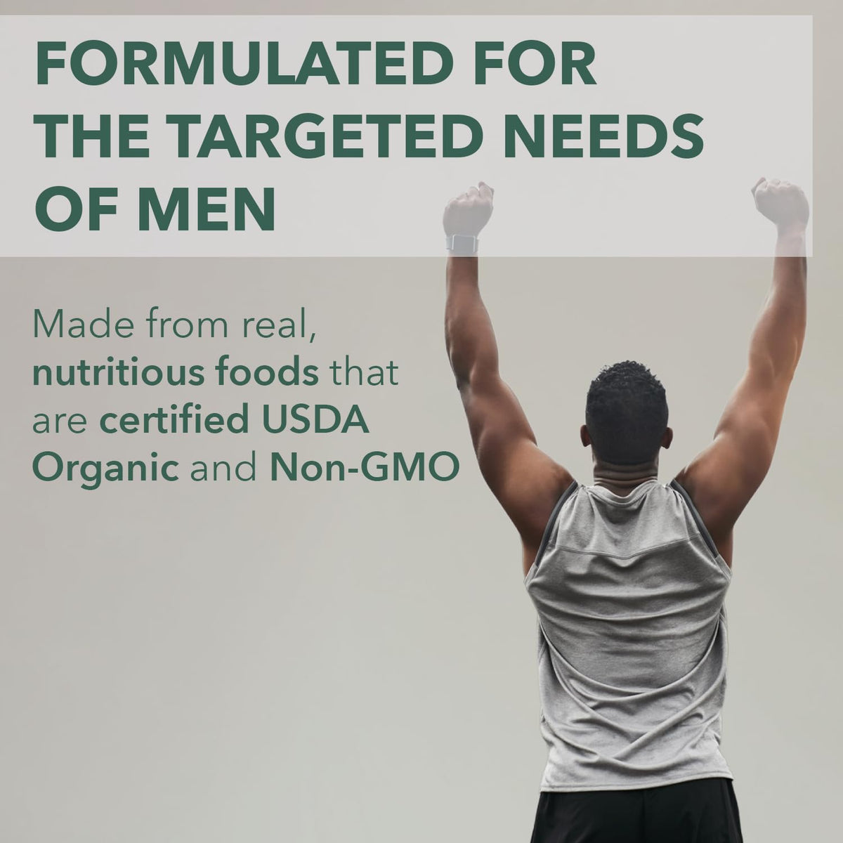 PlantFusion Multivitamine Bio pour Hommes - ingrédients sur l'emballage