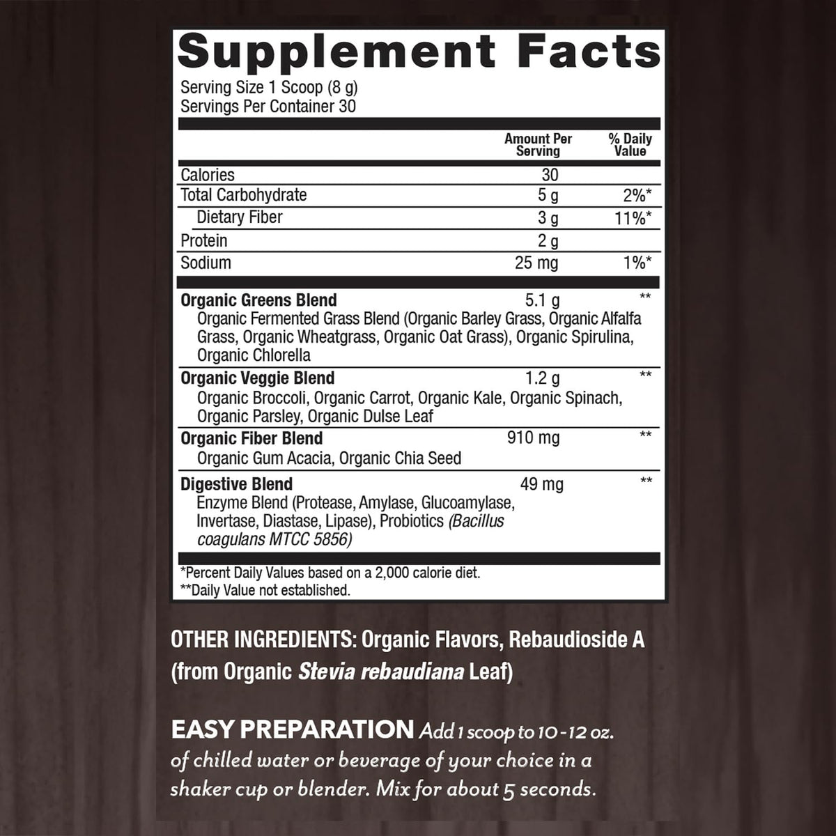 PlantFusion Poudre de Super-Aliments Bio Fermentée 259g en préparation de smoothie