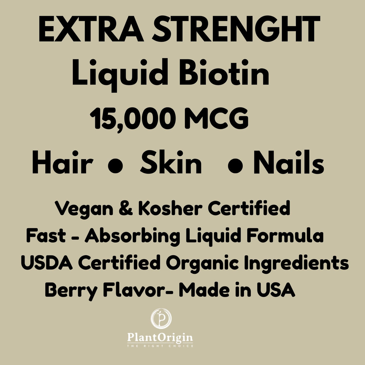 PLANTORIGIN Biotine Liquide 15 000 MCG gouttes avec pipette
