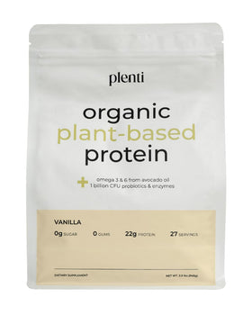 plenti Poudre de Protéine Végétale Bio Vanille 20g vue avant