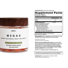 Plexus MegaX® 180g gélules omega-3 à proximité de fruits