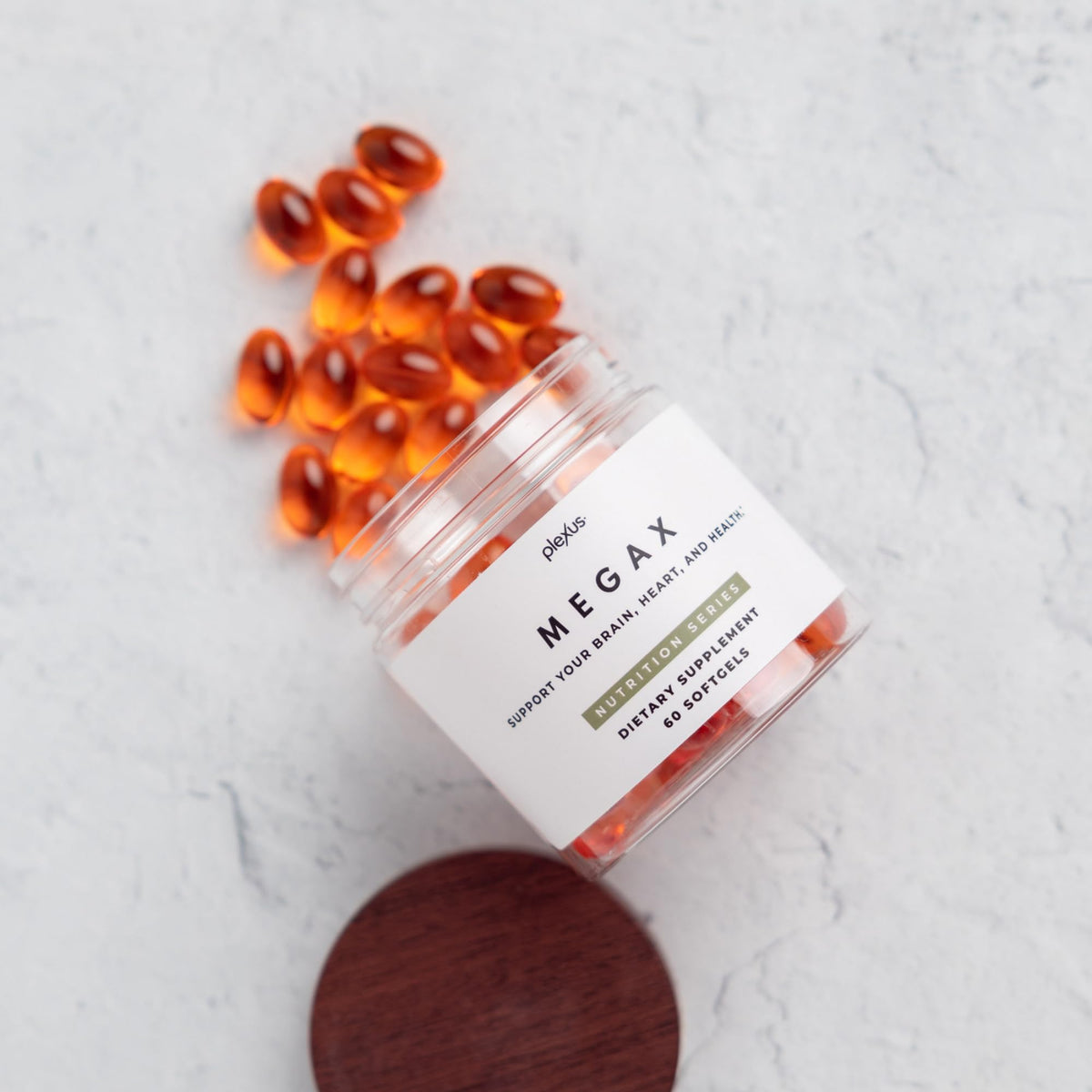 Plexus MegaX® 180g gélules omega-3 côté gauche