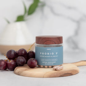 Plexus ProBio 5® 60 capsules ouvertes montrant les capsules