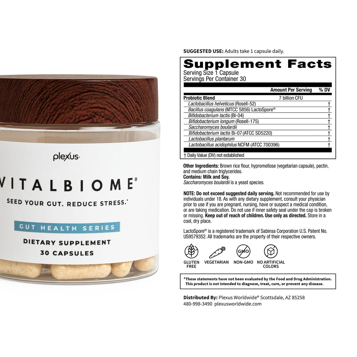 Plexus VitalBiome en usage quotidien sur une table