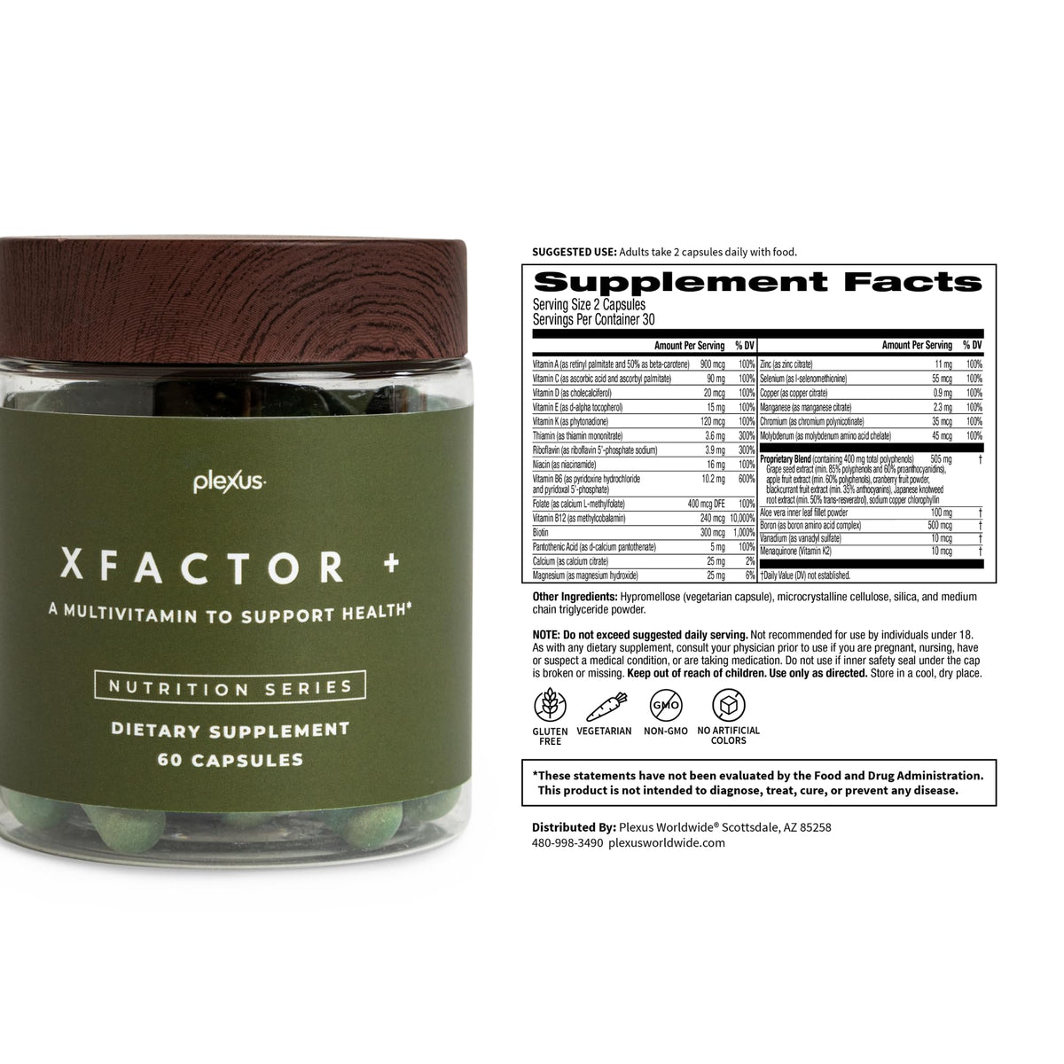 Plexus Xfactor+® capsules dans un environnement de cuisine