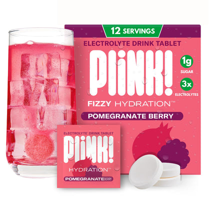 Plink Tablettes Électrolytes Pomme Grenade emballage avant
