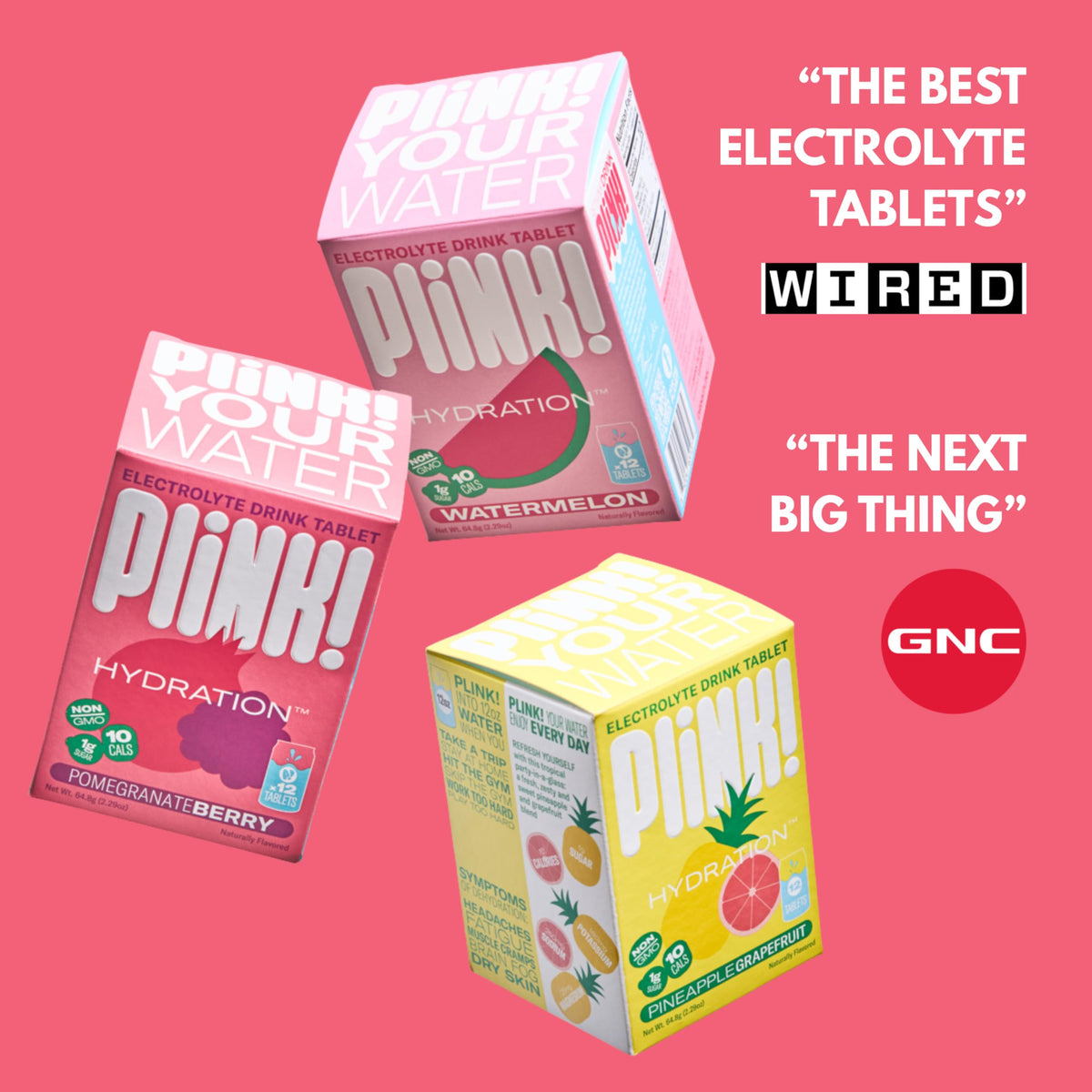 Plink Tablettes Électrolytiques Pétillantes pastèque en boîte