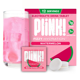 Plink Tablettes Électrolytiques Pétillantes Saveur Pastèque 12ct vue de face