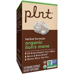 plnt Champignon Lion's Mane 1000 mg à côté d'un verre d'eau