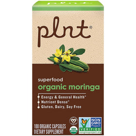 plnt Moringa Bio 1 000 mg devant des ingrédients naturels