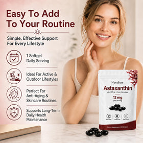 PlocoXe Astaxanthin 12mg gélules souples dans un environnement de vie sain