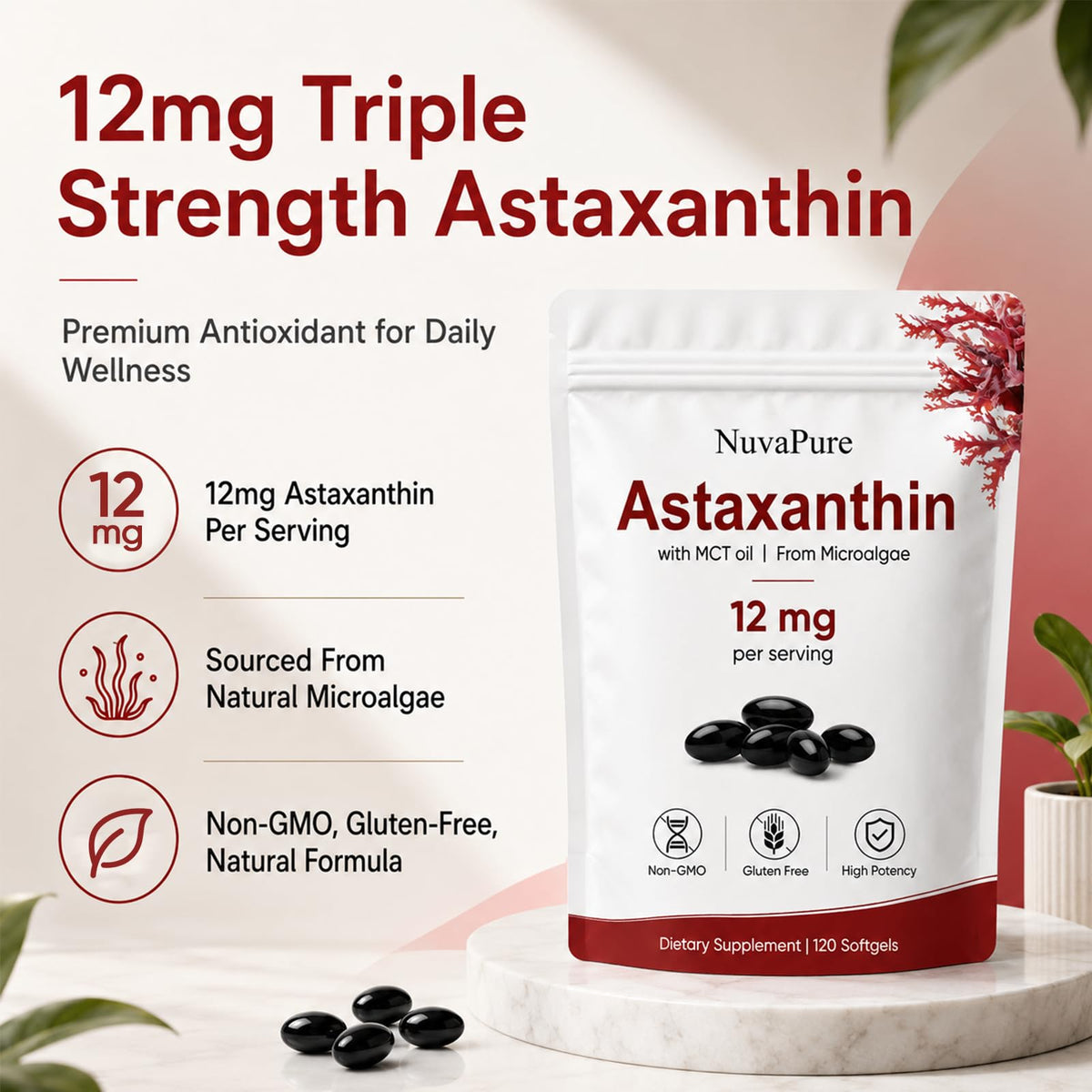 PlocoXe Astaxanthin 12mg gélules souples vue de côté