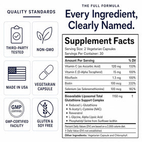 Plus+Ultra Complément Liposomal Glutathione 1150mg de près