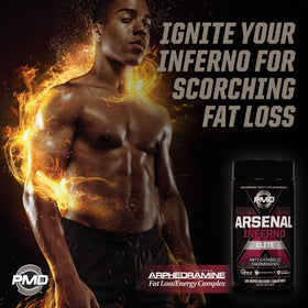 PMD Arsenal X Inferno gélules liquides dans un environnement sportif