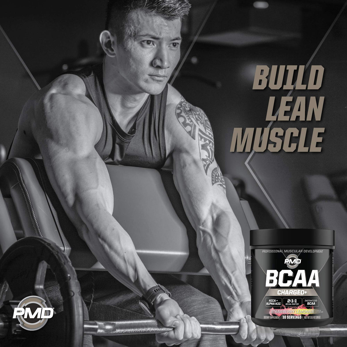 PMD BCAA Charged 340g avec cuillère doseuse