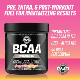 PMD BCAA Charged 340g en milieu sportif