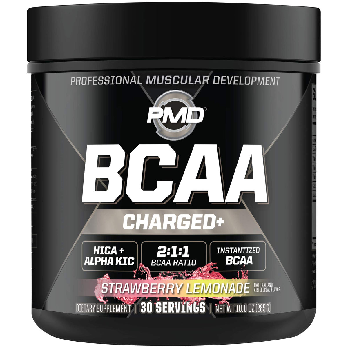 PMD BCAA Charged 340g saveur citron fraise vue avant