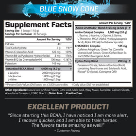 PMD BCAA Charged 440g - vue arrière avec informations nutritionnelles