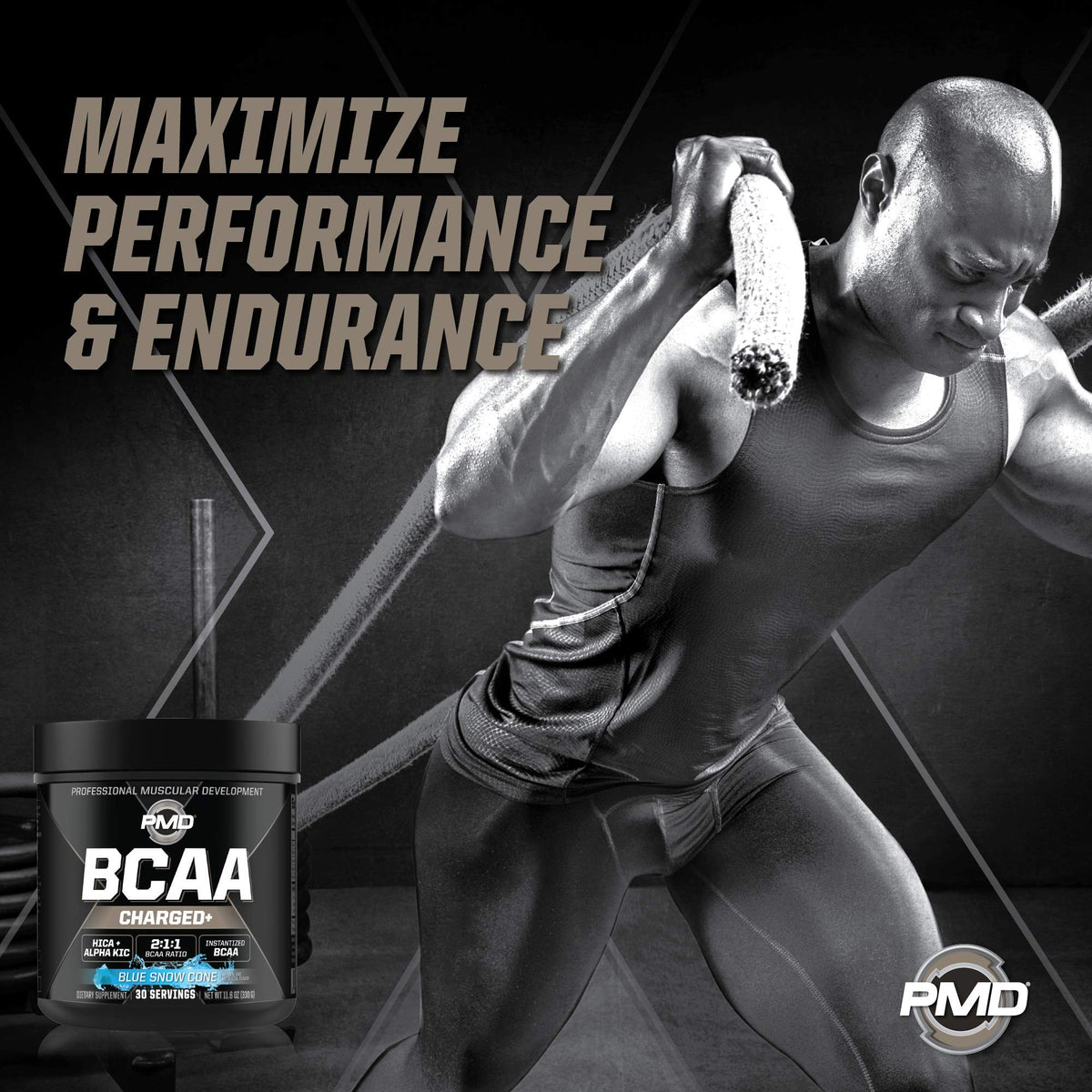 PMD BCAA Charged 440g - vue de côté montrant le couvercle