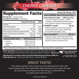 PMD BCAA Charged mélange à boire Cerise Limeade avec cuillère doseuse