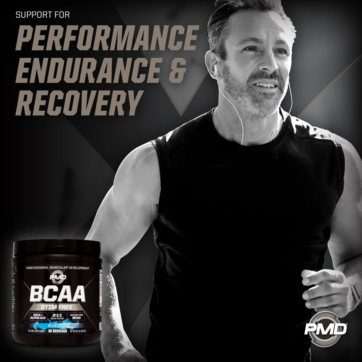 PMD BCAA Poudre 340g Blue Razz contenu
