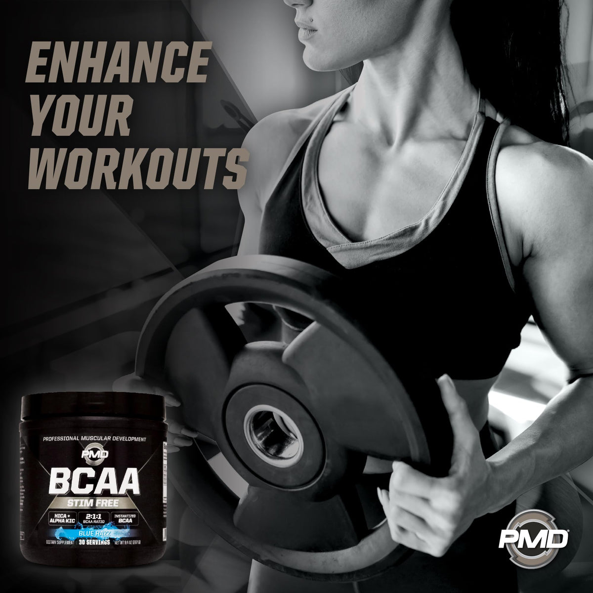 PMD BCAA Poudre 340g Blue Razz échantillon