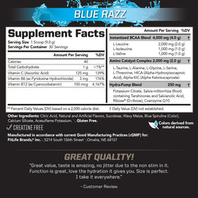 PMD BCAA Poudre 340g Blue Razz emballage