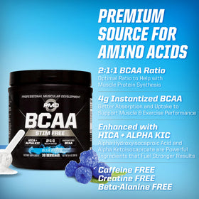 PMD BCAA Poudre 340g Blue Razz en utilisation