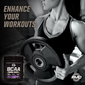 PMD BCAA Poudre sans Stimulants Saveur Raisin emballage