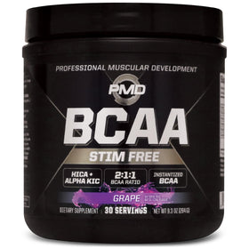PMD BCAA Poudre sans Stimulants Saveur Raisin vue avant