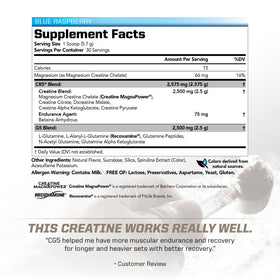 PMD CG5 Poudre de Créatine et L-Glutamine 240g vue de dos